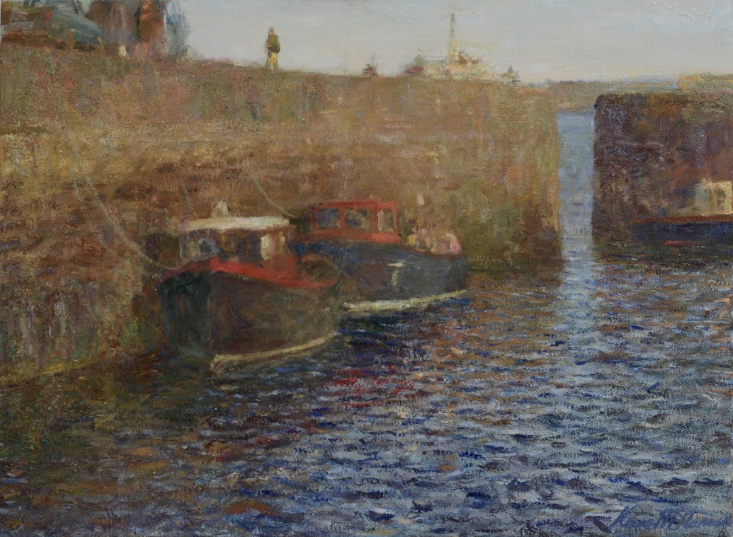 Boats at Liscannor Harbour by Kevin McNamara