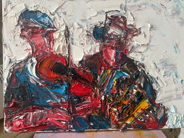 Fiddle and Box Player by JB Vallely