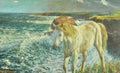 White Horses At The Cliffs by Kevin McNamara