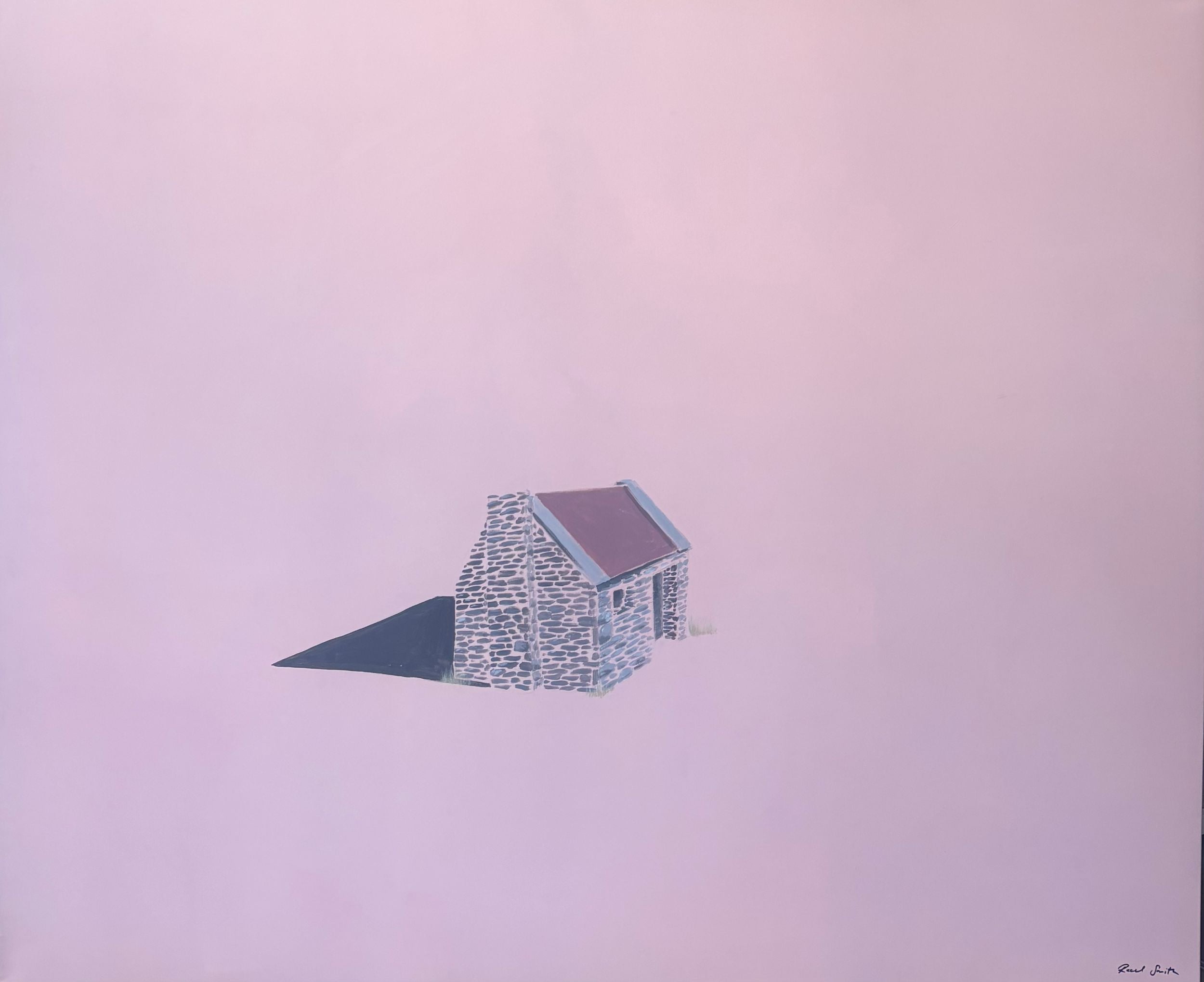 Cottage On Pink by Rachael Smith