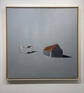 Grey House with Red Roof by Rachael Smith