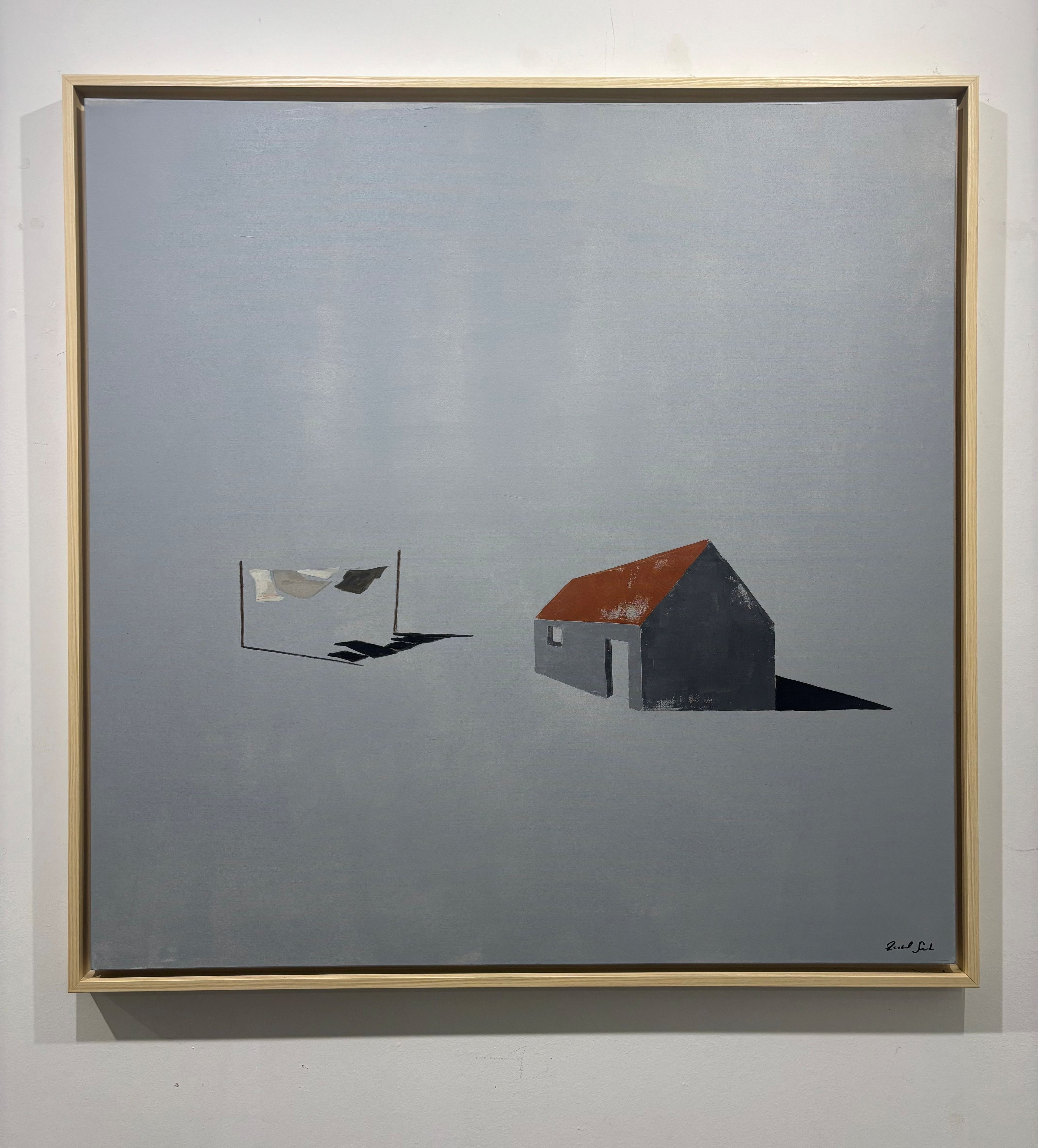 Grey House with Red Roof by Rachael Smith