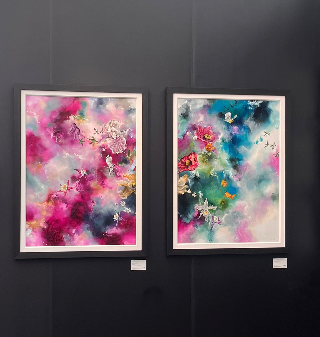 Original Opal I & Opal II Diptych by Katy Jade Dobson