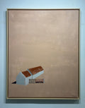 Red Roof On Pink by Rachael Smith