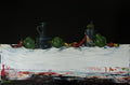 Glass Bottle, Chilli and Pears by Rebekah Mooney