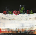 Pomegranates and Pears with Clear Glass By Rebekah Mooney